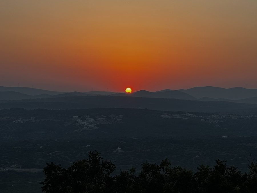 Sunset over the hills