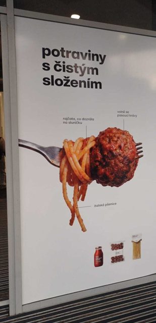 The poster in the store window