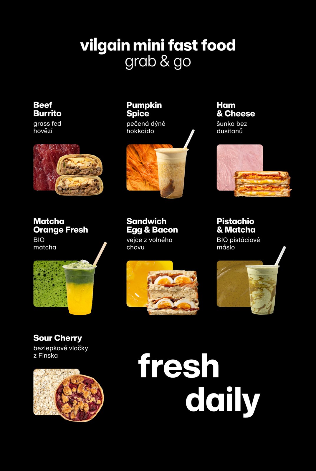 Vilgain mini fast food menu: fresh daily
